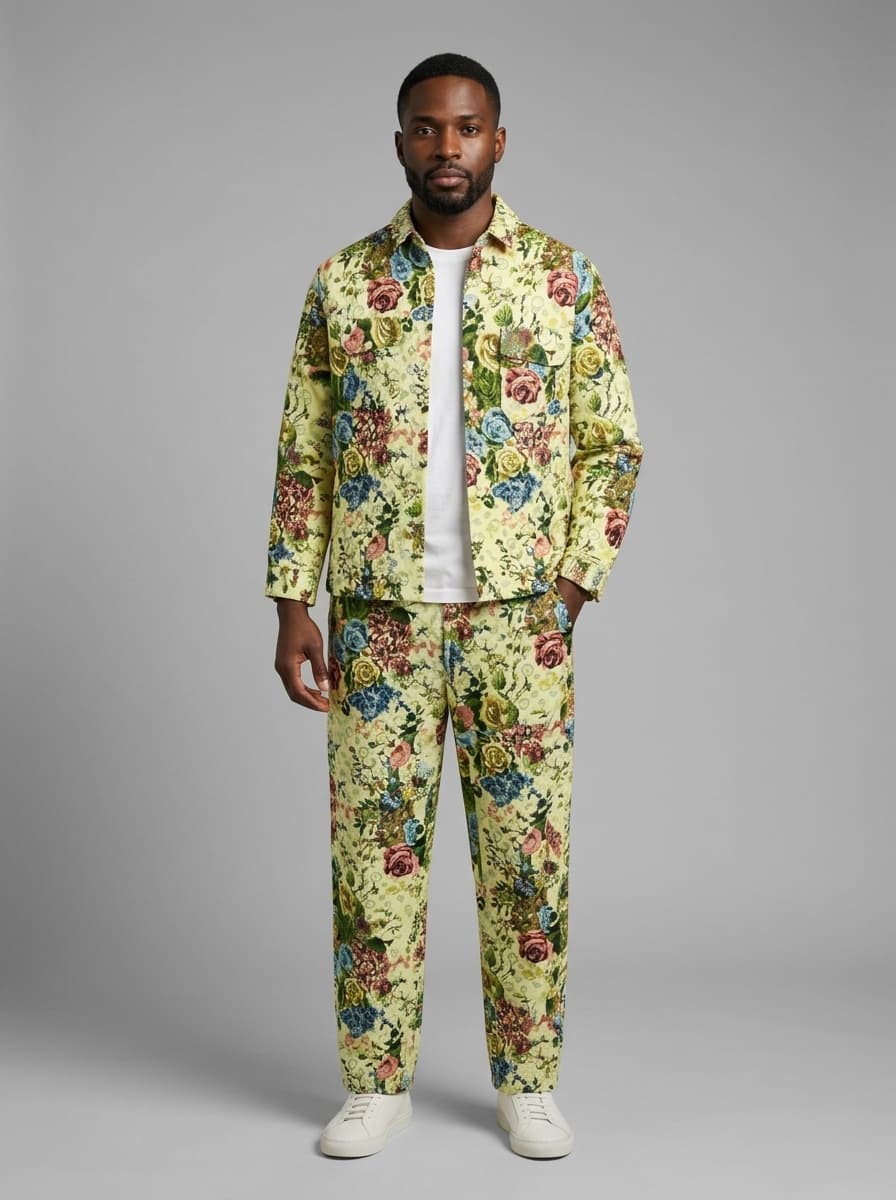 Ensemble Jacquard Floral